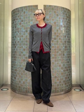 「GIANNI CHIARINI（ジャンニ キアリーニ）のGIANNI CHIARINI / ALIFA レザーショルダーバッグ S（ショルダーバッグ、ブラック系）」を使った、Ray BEAMSさん（レディース・160cm）の秋コーディネート