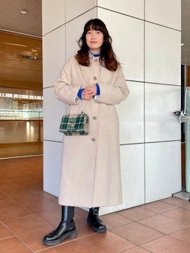 「Ray BEAMS（レイビームス）のアイテム（ステンカラーコート）」を使った、Ray BEAMSさん（レディース・158cm）の秋コーディネート