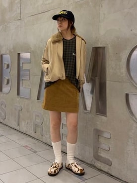 「ミニ丈」｜Ray BEAMSさん（レディース・164cm）の秋コーディネート