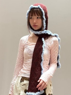 「Ray BEAMS（レイビームス）のフェイクファー ミニ スカート（スカート、その他）」を使った、Ray BEAMSさん（レディース・162cm）の秋コーディネート