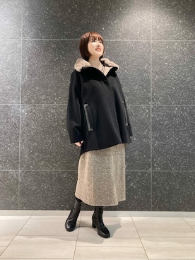 「コムサ」｜「アイテム（その他アウター）」を使った、COMME CA OFFICIALさん（レディース・154cm）の冬コーディネート