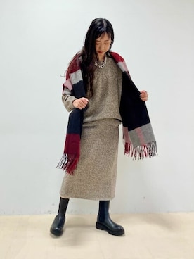 「ニットアップ」｜COMME CA OFFICIALさん（レディース・156cm）の冬コーディネート