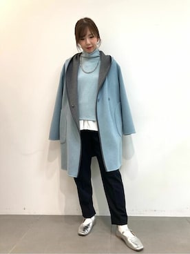 「コムサ」｜「アイテム（その他アウター）」を使った、COMME CA OFFICIALさん（レディース・155cm）の冬コーディネート
