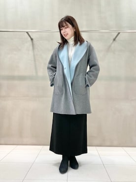 「コムサ」｜「アイテム（その他アウター）」を使った、COMME CA OFFICIALさん（レディース・162cm）の冬コーディネート