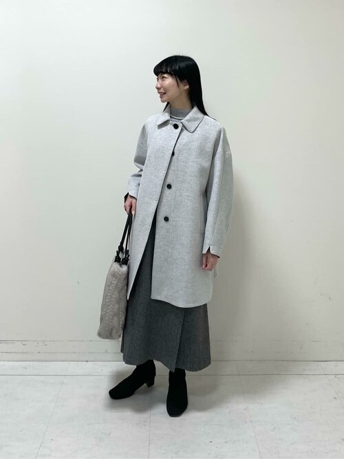 セール】アンゴラウール スタンドステンカラーコート（ステンカラー
