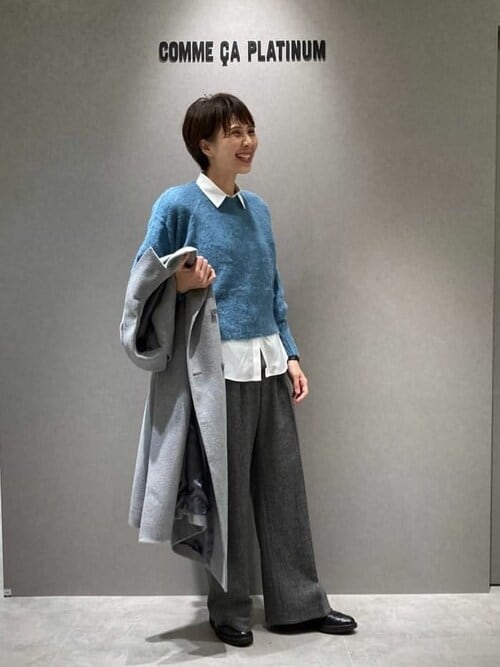 チャーミｉｎｇ ✨◆AGNONA◆70万 アンゴラ＆カシゴラロングコート TALLサイズ〕アンゴラウール コンバーチブルハイネックロング