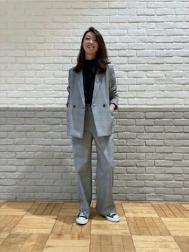「チェック柄に恋してる」｜COMME CA OFFICIALさん（レディース・160cm）の冬コーディネート