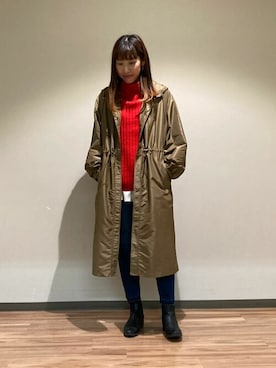 「ニットベスト」｜「アイテム（その他アウター）」を使った、COMME CA OFFICIALさん（レディース・165cm）の冬コーディネート
