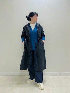 「ブルー×ブラック」｜COMME CA OFFICIALさん（レディース・162cm）の冬コーディネート