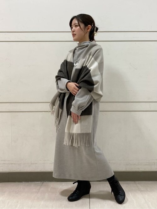 Gabardine K.T ワンピース フラノジャージ あったかワンピース