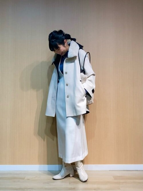 COMME CA｜アンゴラウール Aラインショートコート | Rakuten
