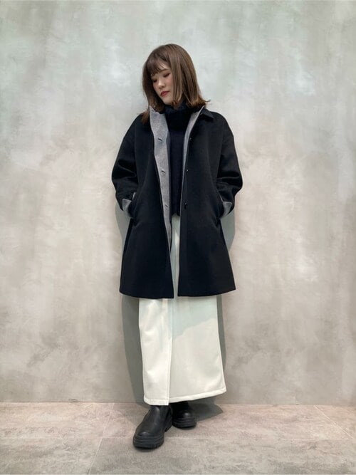 セール】アンゴラウール スタンドステンカラーコート（ステンカラー