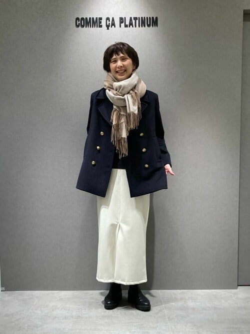 K.T KIYOKO TAKASE アンゴラウール ピーコート（リネン