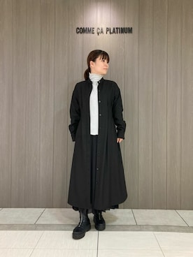 「COMME CA」｜「アイテム（ワンピース/ドレス）」を使った、COMME CA OFFICIALさん（レディース・155cm）の冬コーディネート
