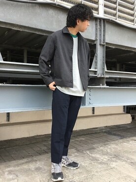 「SHIPS any（シップス エニィ）のアイテム（ブルゾン）」を使った、奥原さん（メンズ・177cm）の冬コーディネート