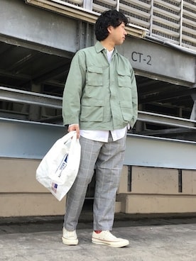 「SHIPS any（シップス エニィ）のアイテム（ブルゾン）」を使った、奥原さん（メンズ・177cm）の冬コーディネート