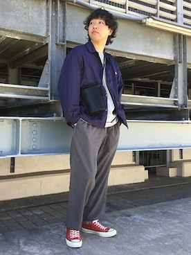 「SHIPS any（シップス エニィ）のアイテム（その他アウター）」を使った、奥原さん（メンズ・177cm）の春コーディネート