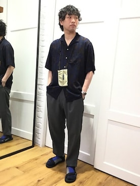 「スポサン」｜「アイテム（財布/小物）」を使った、奥原さん（メンズ・177cm）の春コーディネート