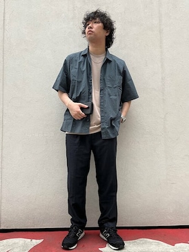 「UNiCASE（ユニケース）のアイテム（財布/小物）」を使った、奥原さん（メンズ・177cm）の夏コーディネート