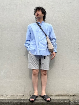 「SHIPS any（シップス エニィ）のアイテム（サンダル）」を使った、奥原さん（メンズ・177cm）の夏コーディネート