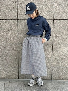 「GAP（ギャップ）のアイテム（ジャケット/アウター）」を使った、GapJapanさん（レディース・160cm）の春コーディネート