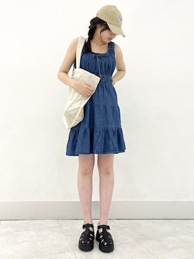 「GAP（ギャップ）のアイテム（バッグ）」を使った、GapJapanさん（レディース・166cm）の夏コーディネート