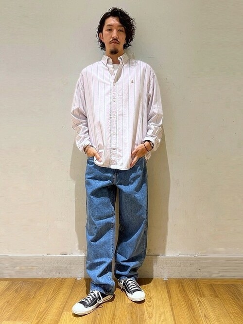 セール】ウォッシュウェル バギーデニム（デニムパンツ）｜GAP