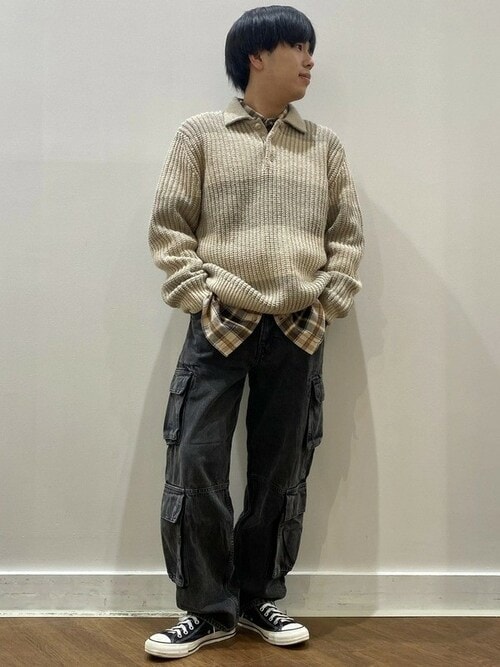 GAP セーター ニット リラックス ポロセーター メンズ