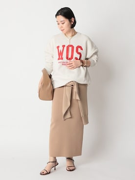 「AP STUDIO（エーピーストゥディオ）のアイテム（スカート）」を使った、STAFF.Ayaさん（レディース・158cm）の春コーディネート