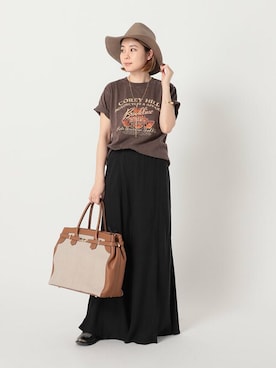 「AP STUDIO（エーピーストゥディオ）のアイテム（スカート）」を使った、STAFF.Ayaさん（レディース・158cm）の春コーディネート