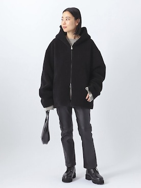 「AP STUDIO（エーピーストゥディオ）のアイテム（ジャケット/アウター）」を使った、STAFF.Ayaさん（レディース・158cm）の秋コーディネート