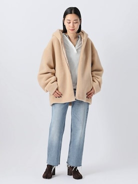 「AP STUDIO（エーピーストゥディオ）のアイテム（ジャケット/アウター）」を使った、STAFF.Ayaさん（レディース・158cm）の秋コーディネート