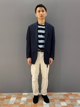 「アイテム（その他シューズ）」を使った、相島さん（メンズ・168cm）の春コーディネート