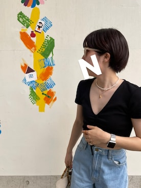 「GRAY（グライ）のアイテム」を使った、nanomiさん（レディース・158cm）の夏コーディネート