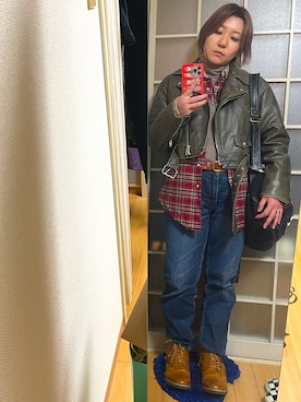 「WEAR文芸部」｜「アイテム（トップス）」を使った、みひろさん（レディース・159cm）の冬コーディネート