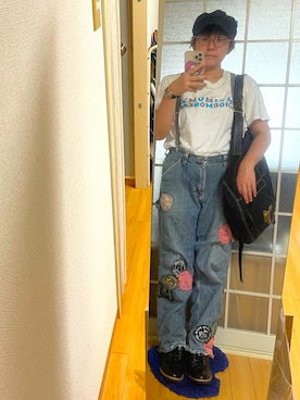 「リメイクデニム」｜「アイテム（ドレスシューズ）」を使った、みひろさん（レディース・159cm）の秋コーディネート