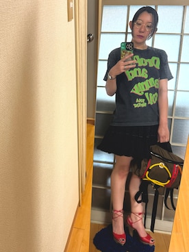 「Sergio rossi（セルジオロッシ）のアイテム」を使った、みひろさん（レディース・159cm）の夏コーディネート