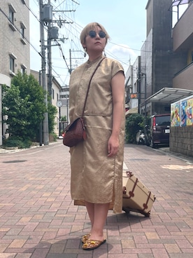 「WEAR文芸部」｜「アイテム（ワンピース/ドレス）」を使った、みひろさん（レディース・159cm）の秋コーディネート