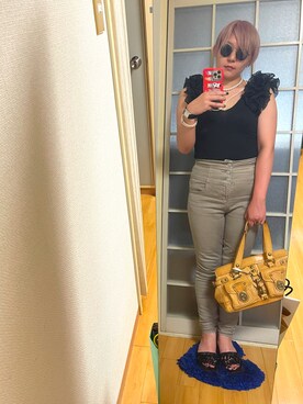 「WEAR文芸部」｜「アイテム（サンダル）」を使った、みひろさん（レディース・159cm）の夏コーディネート