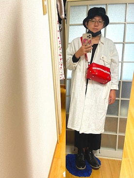 「AAA+（サンエープラス）のアイテム（ドレスシューズ）」を使った、みひろさん（レディース・159cm）の冬コーディネート