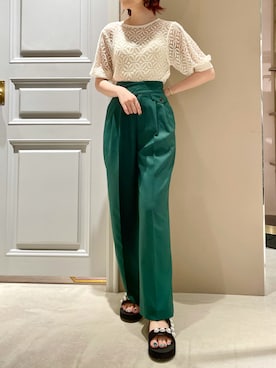 「LILY BROWN（リリーブラウン）のアイテム（サンダル）」を使った、lily_mzk(mizuki)さん（レディース・156cm）の夏コーディネート