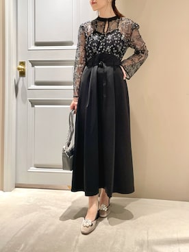 「LILY BROWN（リリーブラウン）のアイテム（パンプス）」を使った、lily_mzk(mizuki)さん（レディース・156cm）の冬コーディネート