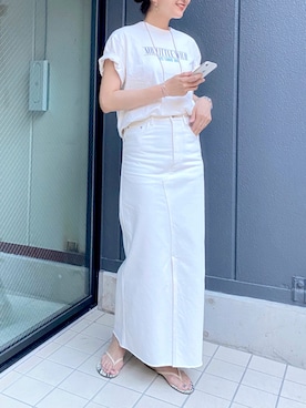 「TKEES（ティキーズ）のアイテム」を使った、satomiさん（レディース・170cm）の夏コーディネート