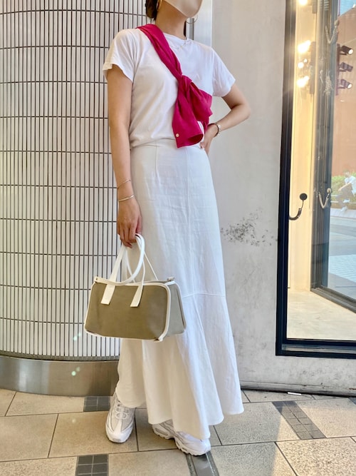 シーナリー SHENERY リネン混ペプラムマーメイドスカート 