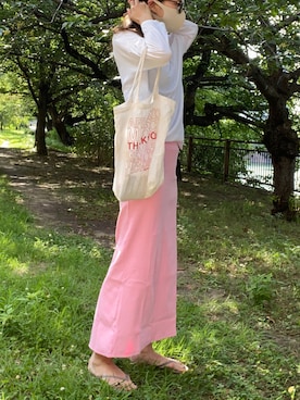 「TKEES（ティキーズ）のアイテム」を使った、satomiさん（レディース・170cm）の夏コーディネート