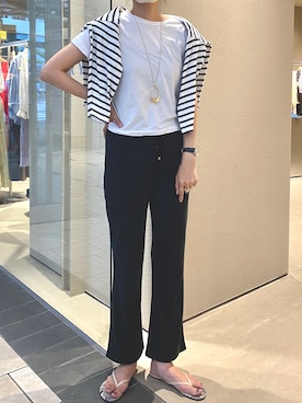 「TKEES（ティキーズ）のアイテム」を使った、satomiさん（レディース・170cm）の夏コーディネート