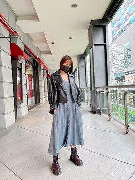 「MANGO（マンゴ）のアイテム（ジャケット/アウター）」を使った、かかさん（レディース・161cm）の春コーディネート
