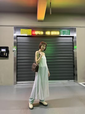 「MEIER.Q（マイヤーキュー）のアイテム（ワンピース/ドレス）」を使った、かかさん（レディース・161cm）の夏コーディネート