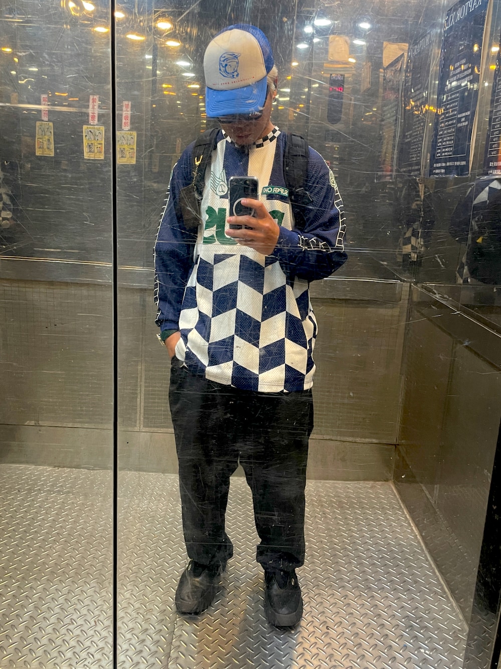 「PrettyNice、Billionaire Boys Club(Billionaire Boys Club)、DEUS EX MACHINA、demarcolab、Oakley、brain dead、F/CE.、ootd、Taiwan、TAIPEI」｜「BILLIONAIRE BOYS CLUBのアイテム（帽子、ブルー系）」を使った、yjsu🇹🇼さん（メンズ・169cm）の春コーディネートの1枚目の写真