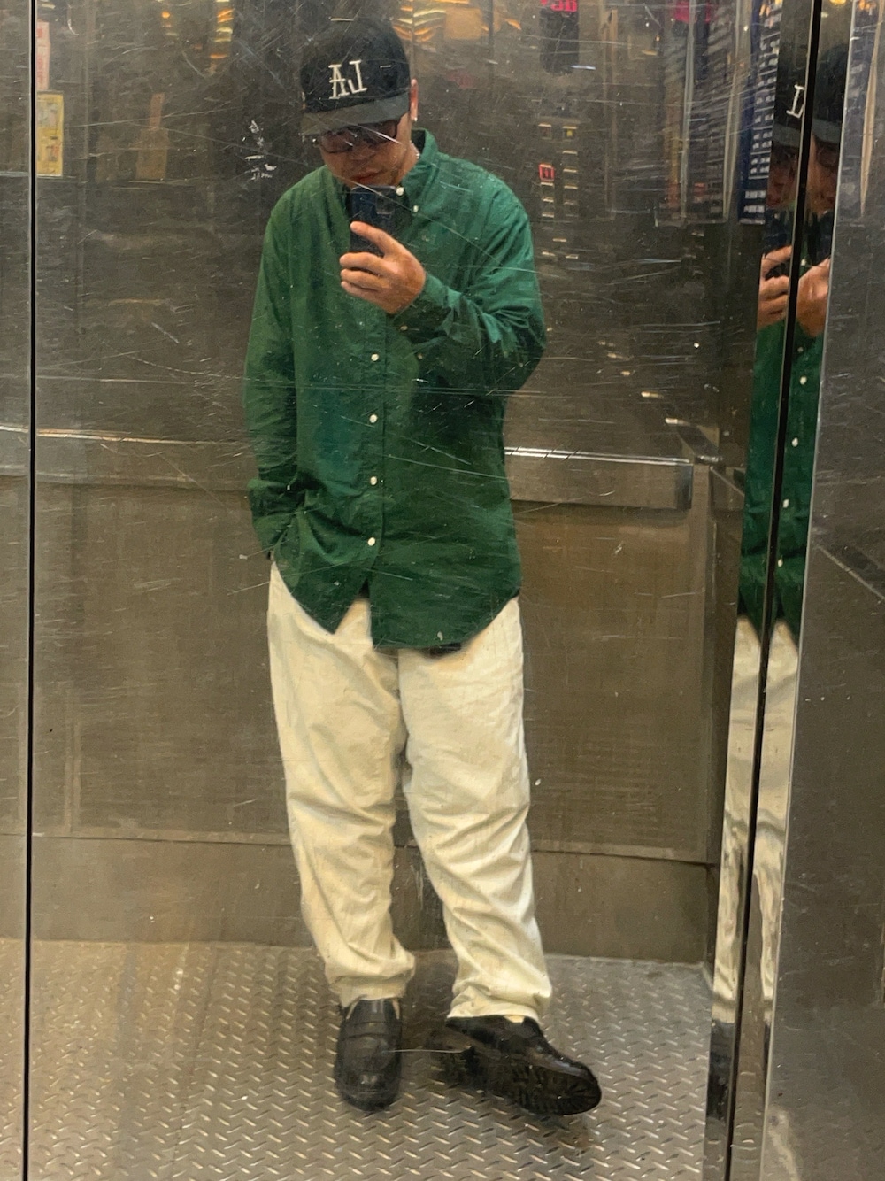 「stussy、Ralph Lauren、demarcolab、Taiwan、TAIPEI、daily look」｜「STUSSYのアイテム（帽子、ブラック系）」を使った、yjsu🇹🇼さん（メンズ・169cm）の秋コーディネートの1枚目の写真